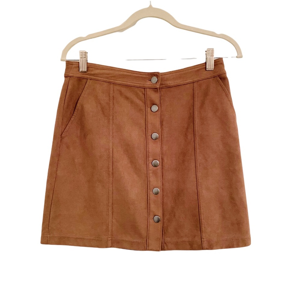 Faux Suede Mini Skirt